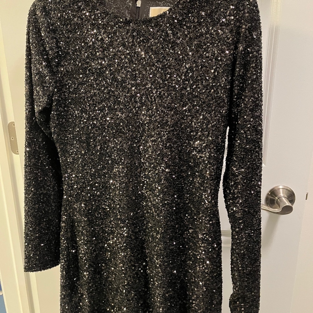 Black sequined dress